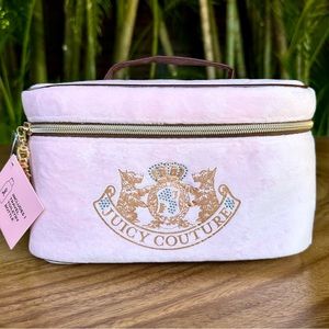 Juicy Couture Vintage Inspired Pink Velour Makeup Bag